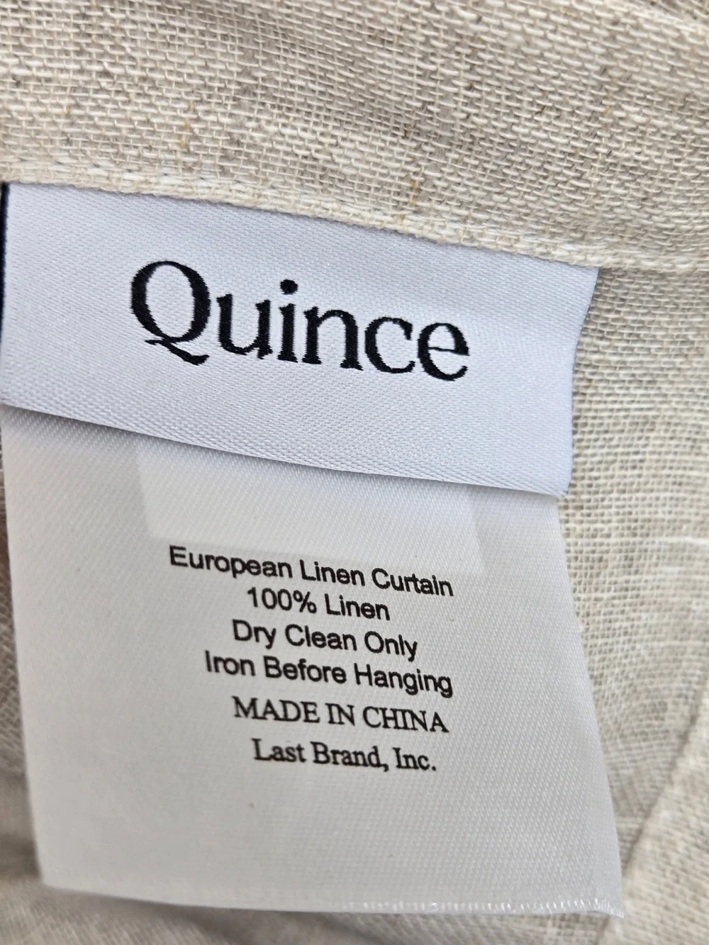 NWOT QUINCE Set Of 4 48x108 European Linen Sheer Curtains Flax 9960